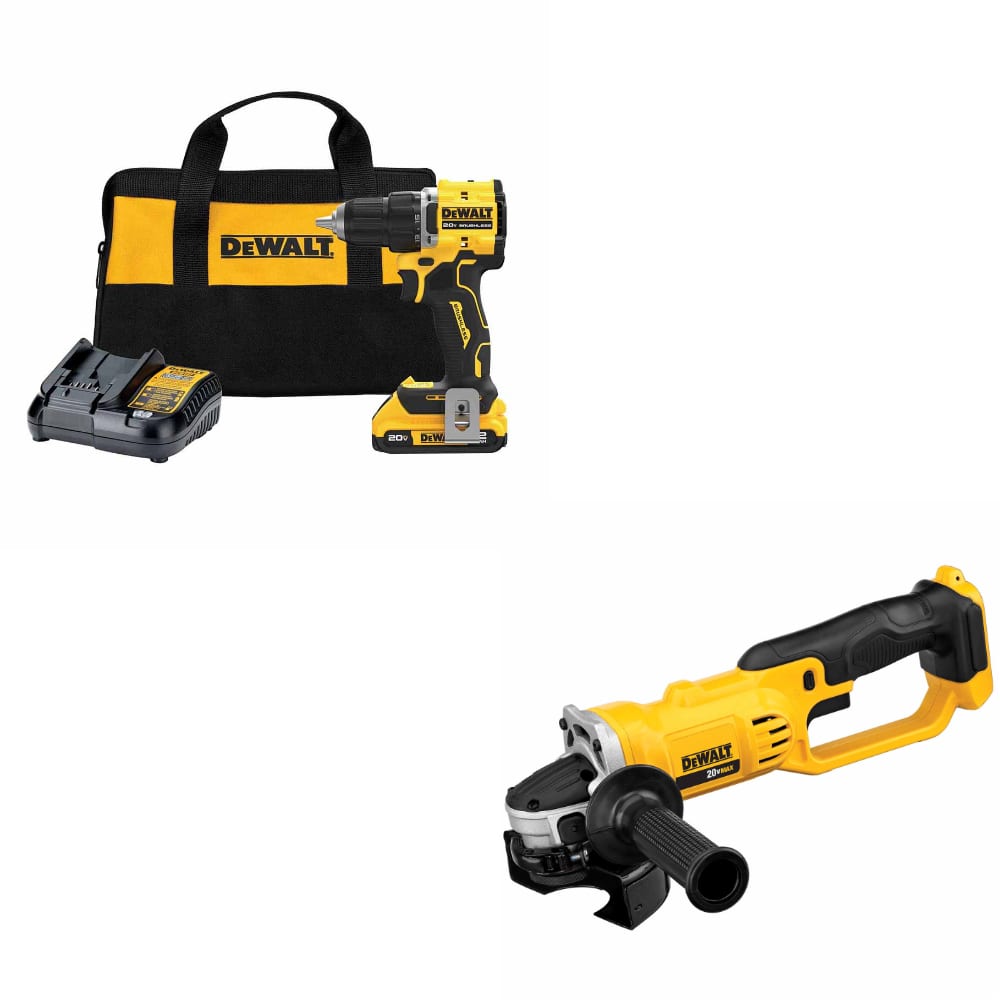DeWalt DCD794D1 ATOMIC 20V MAX Drill/Driver Kit w/ DCG412B 20V Max Grinder Tool
