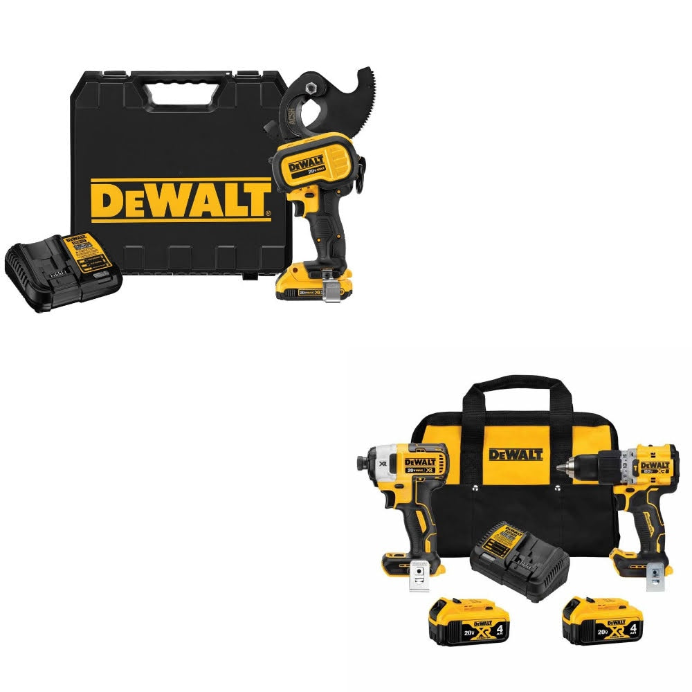 DeWalt DCE155D1 Cable Cutter Kit W/ FREE DCK249M2 2 Tool Combo Kit