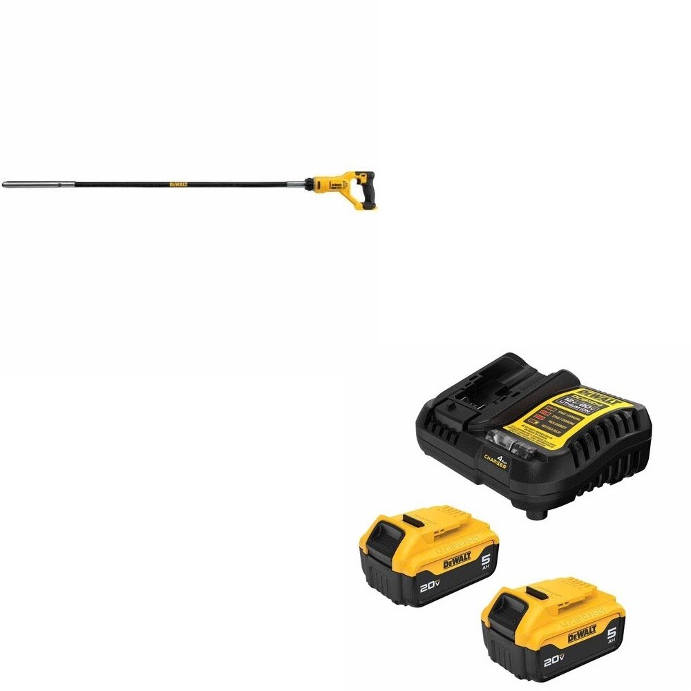 DeWalt DCE531B Pencil Vibrator Kit W/ FREE DCB205-2C 5Ah Battery Kit