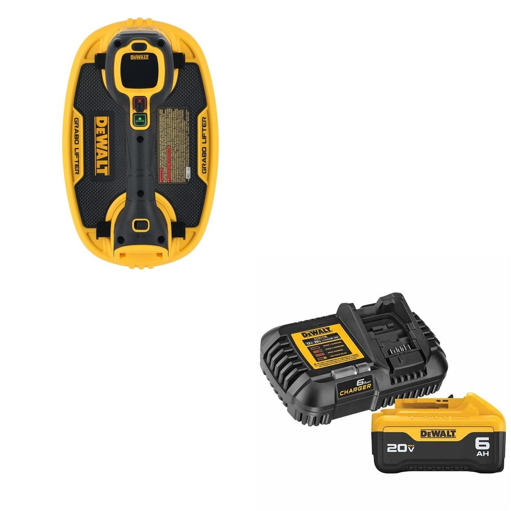 DeWalt DCE592B 20V MAX GRABO Vacuum Lifter W/ DCB206C 6.0Ah Battery Kit