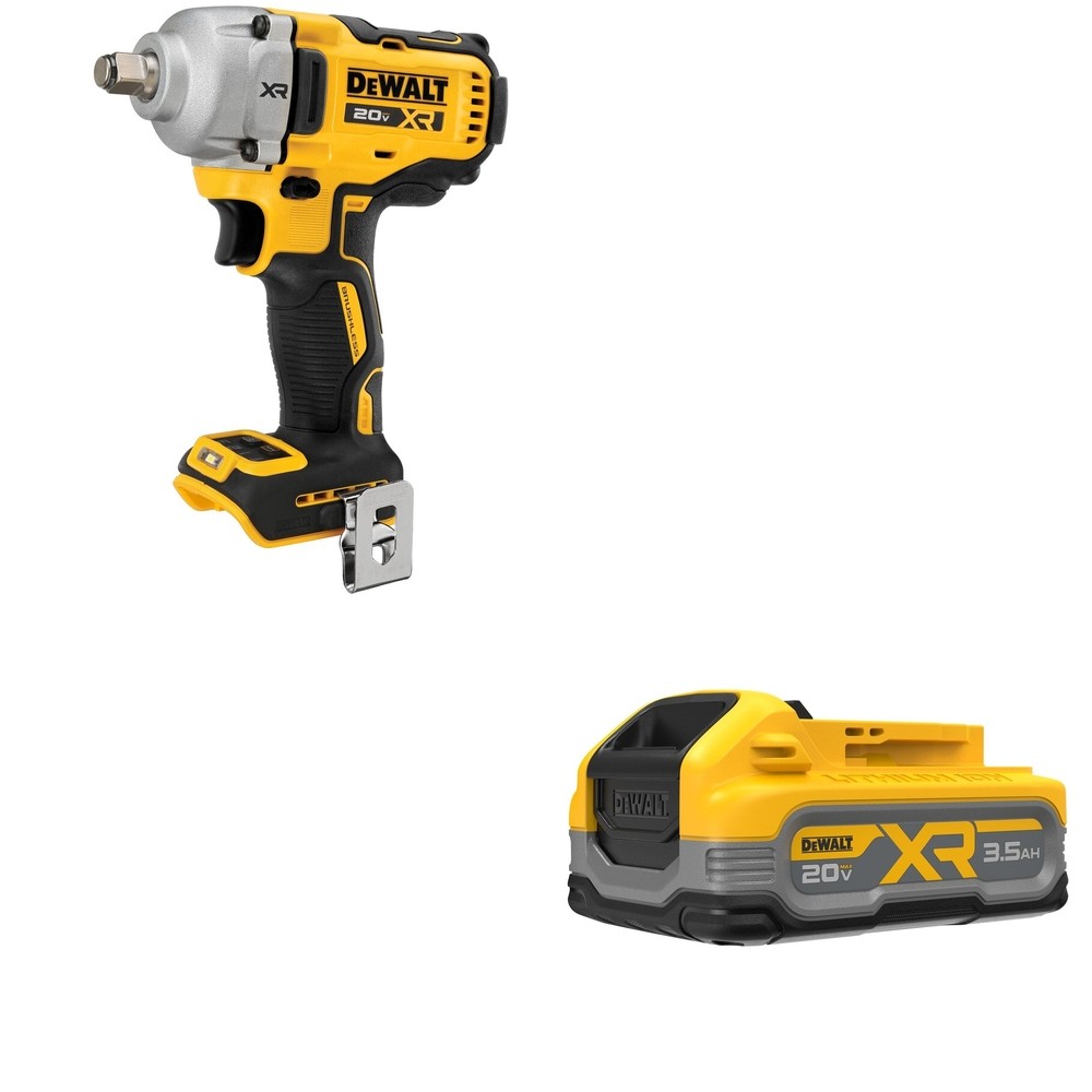 DeWalt DCF891B 20V MAX XR 1/2 in. Mid-Range Impact Wrench W/ DCBP320 POWERSTACK 3.5Ah Battery