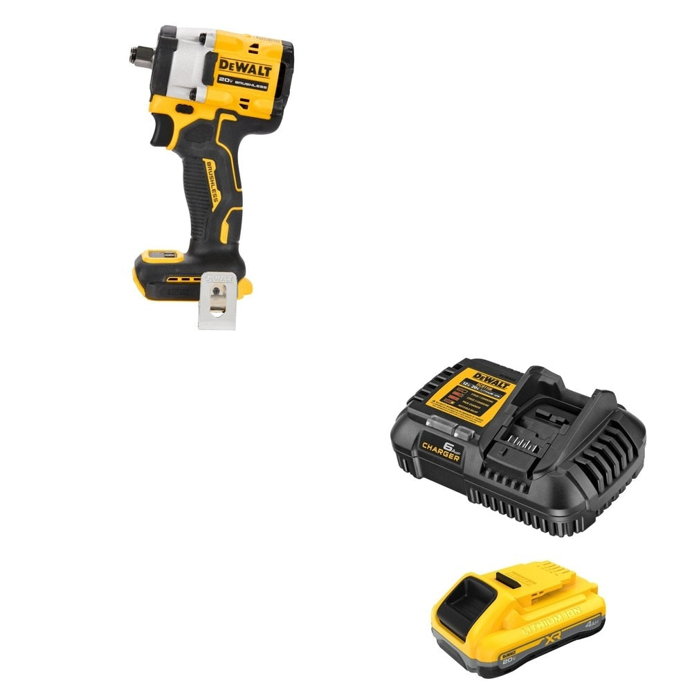 DeWalt DCF921B ATOMIC 20V MAX 1/2 in. Impact Wrench W/ DCB2104C POWERPACK 4Ah Kit