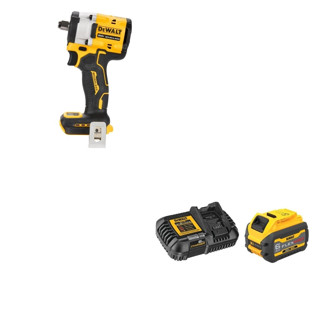 DeWalt DCF921B ATOMIC 20V MAX 1/2 in. Impact Wrench W/ DCB606C FLEXVOLT 6.0Ah Kit
