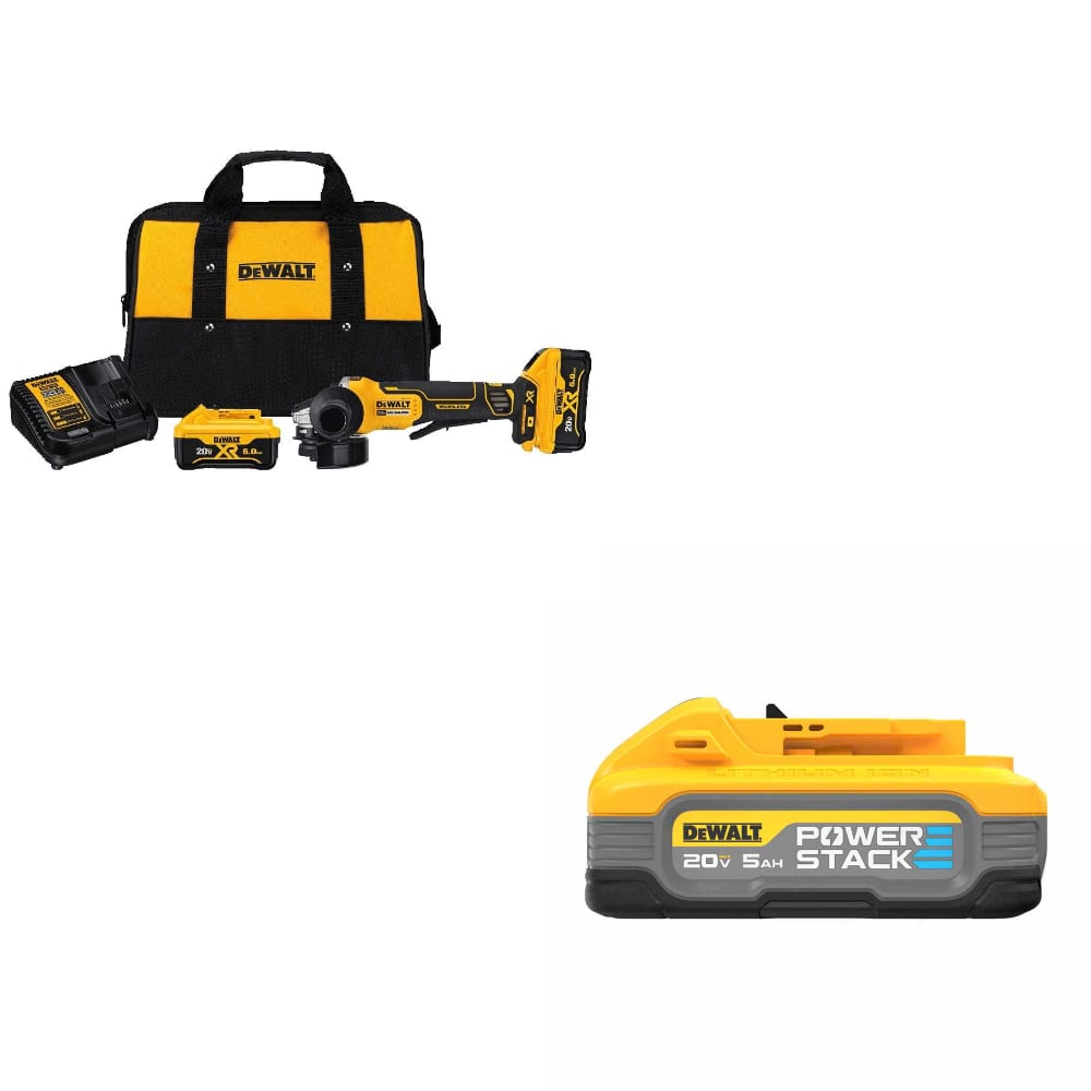 DeWalt DCG413R2 4.5" 20V Angle Grinder Kit W/ FREE DCBP520 20V Max 5Ah Battery