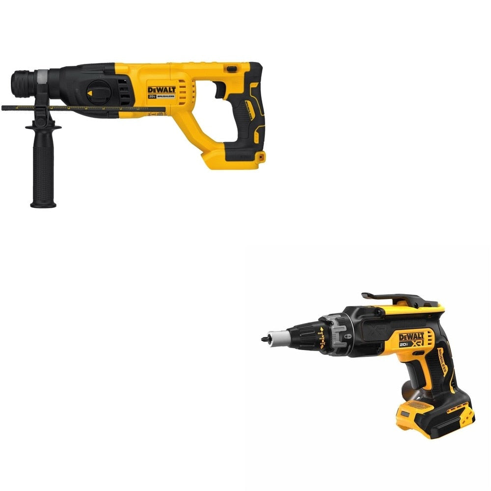 DeWalt DCH133B 20V MAX XR 1 in. D-Handle Rotary Hammer W/ DCF630B Drywall Screwgun