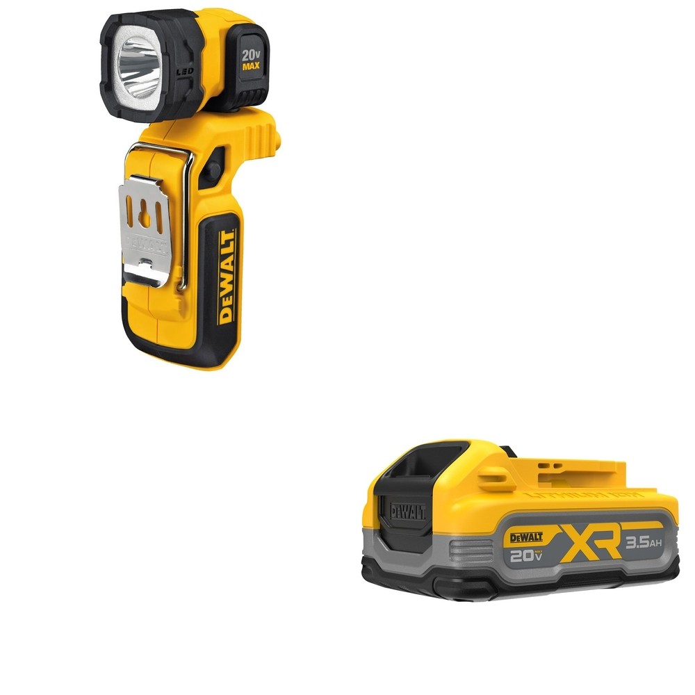 DeWalt DCBP320 20V MAX XR POWERSTACK 3.5Ah Battery W/ DCL044 LED Worklight