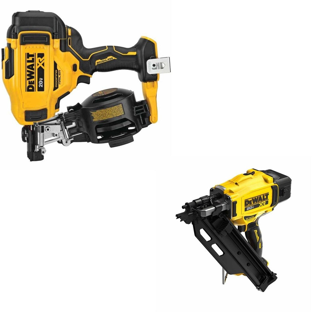 DeWalt DCN930B 20V MAX XR 30-Degree Framing Nailer W/ DCN45RNB Roofing Nailer