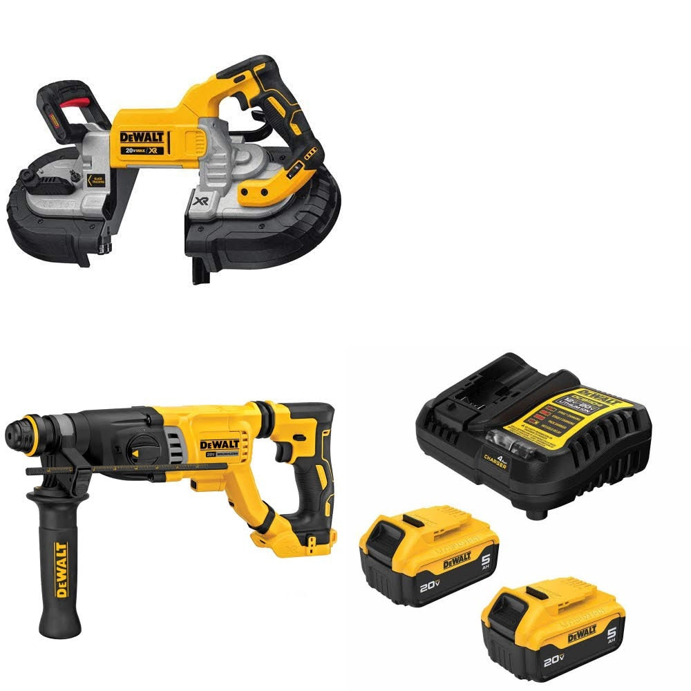DeWalt DCS376B Bandsaw Kit W/ DCH263B Rotary Hammer and FREE DCB205 Battery Kit