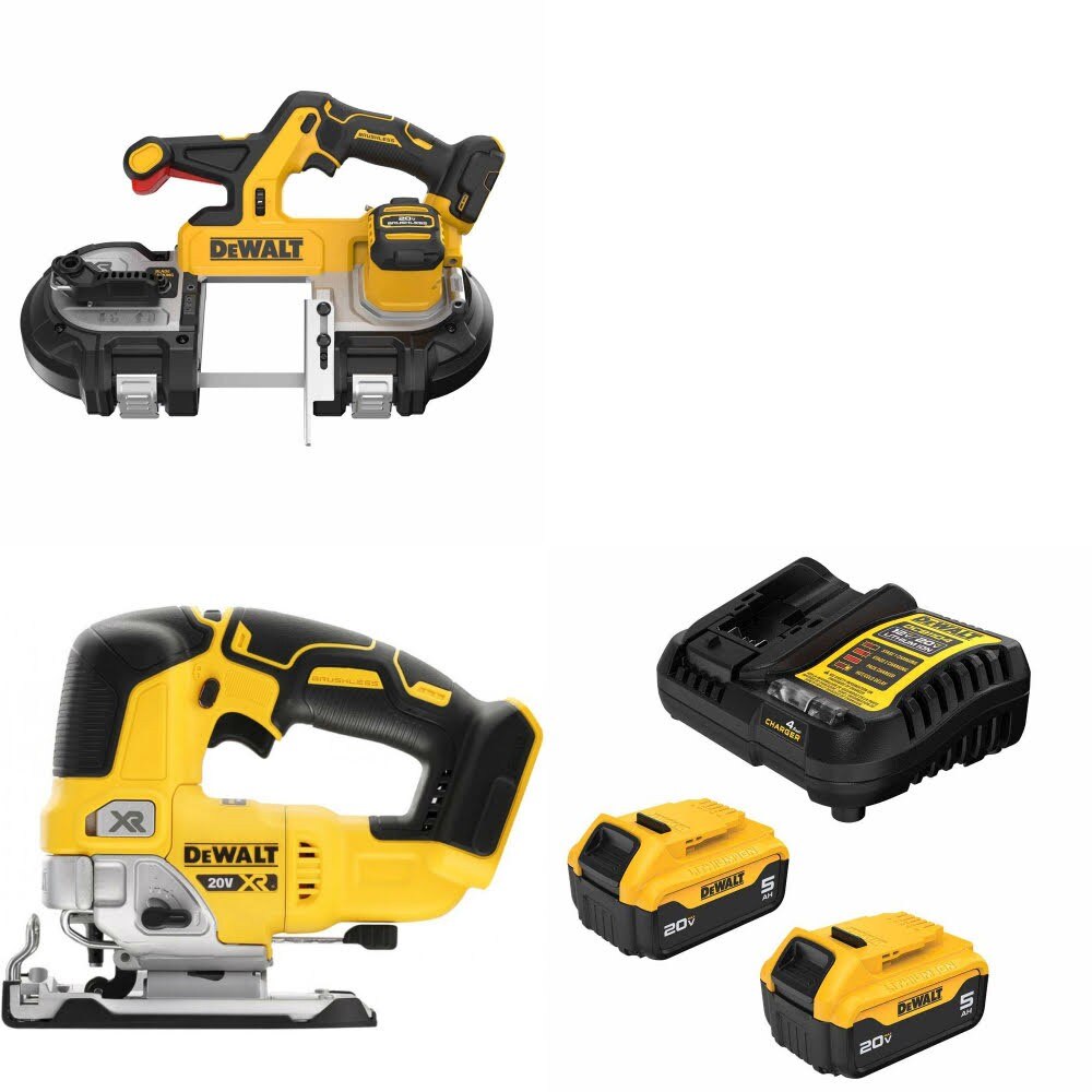 DeWalt DCS379B Band Saw Kit W/ DCS334B Jig Saw and FREE DCB205-2C Battery Kit