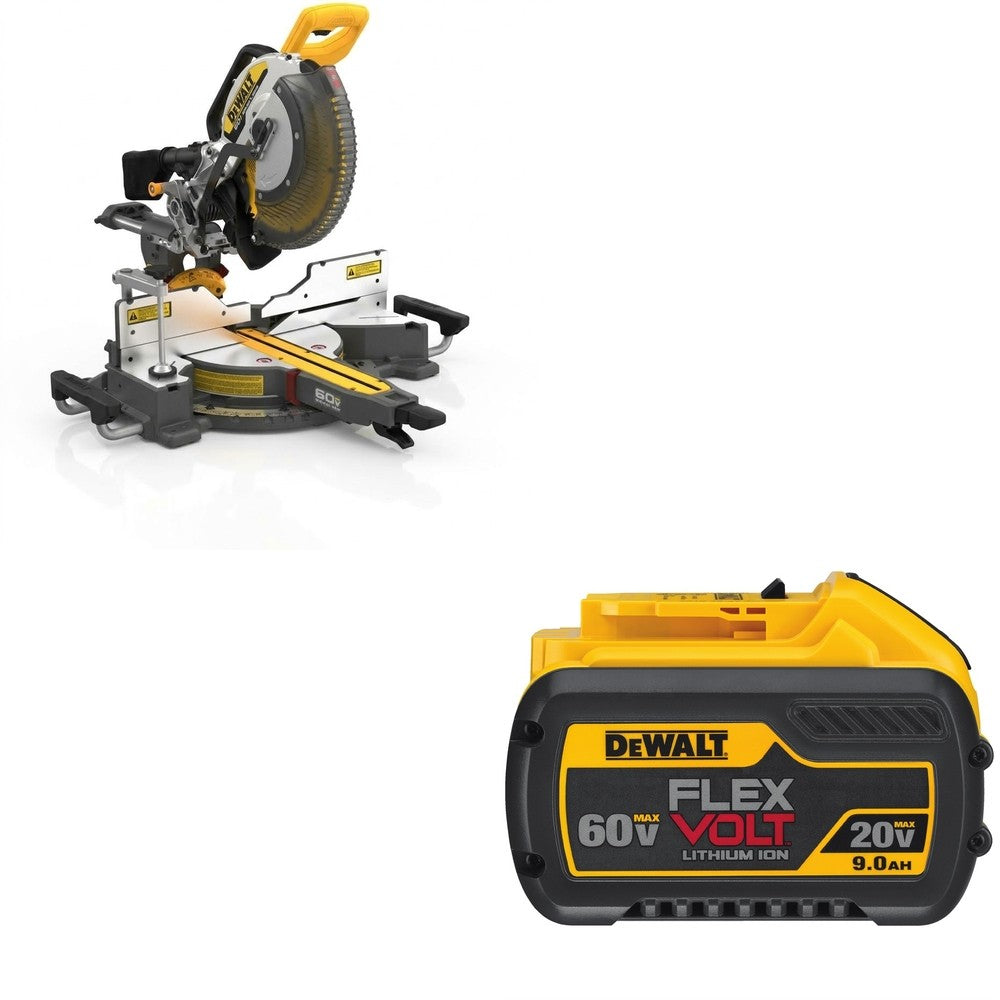 DeWalt DCS781B 60V MAX 12" Miter Saw, Bare W/ FREE DCB609 20V/60V MAX Battery
