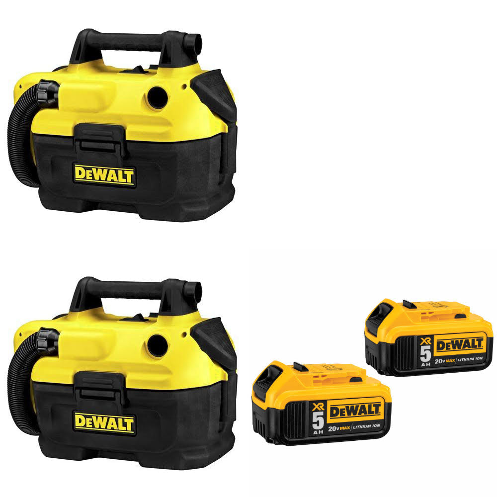 DeWalt DCV580H 18V-20V Vacuum-2 Pack W/ FREE DCB205-2 20V MAX Battery 2-Pack
