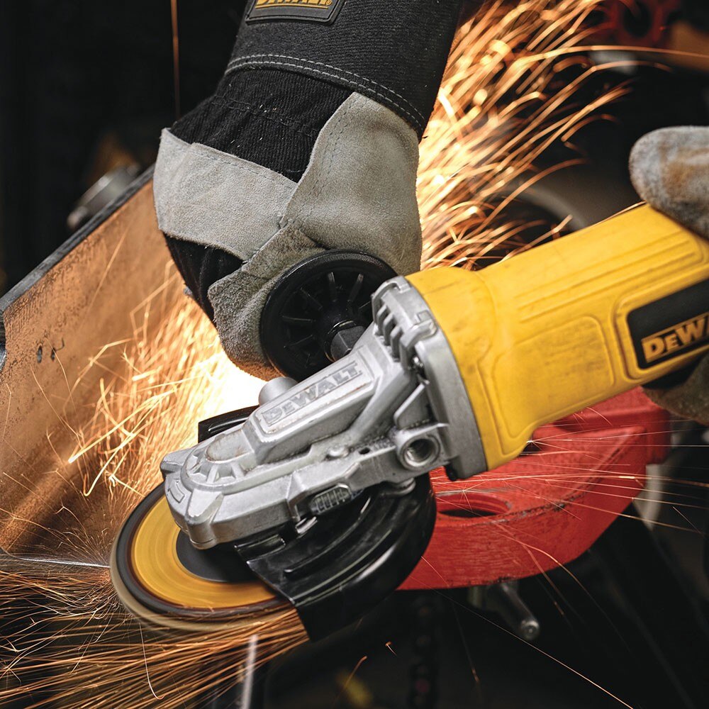 DeWalt DWE4120FN 4-1/2" - 5" Flathead Paddle Switch Small Angle Grinder - 3