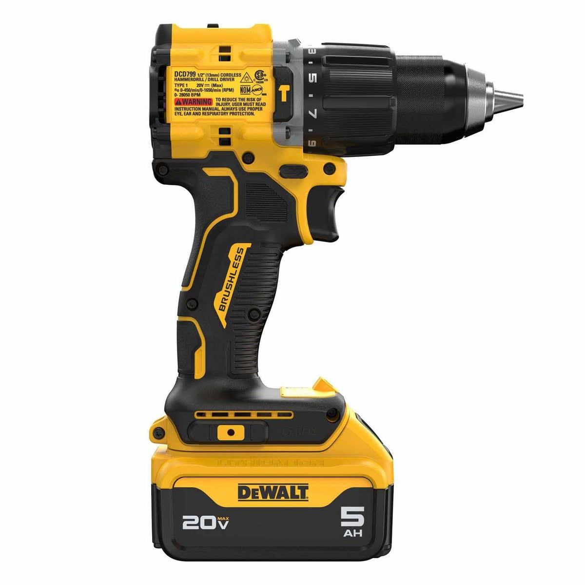 DeWalt DCD799P1 20V MAX ATOMIC Drill/ Driver Kit with Compact Battery and Charger - 5