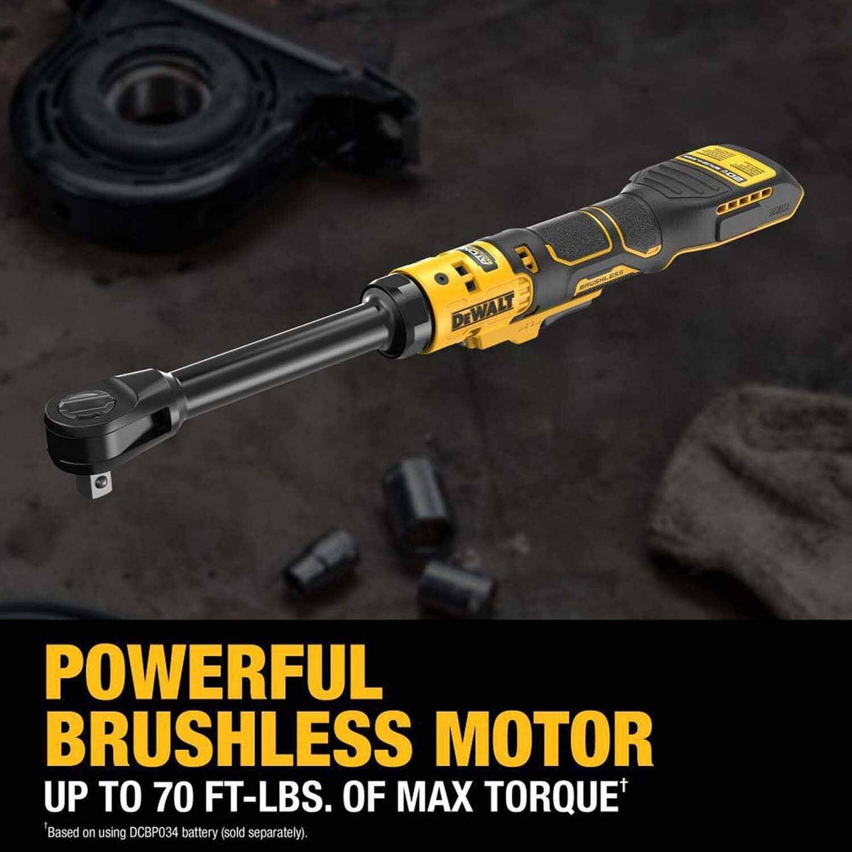 DeWalt DCF512EB 20V MAX ATOMIC Brushless Cordless 1/2 in. Extended Reach Ratchet (Tool Only) - 8