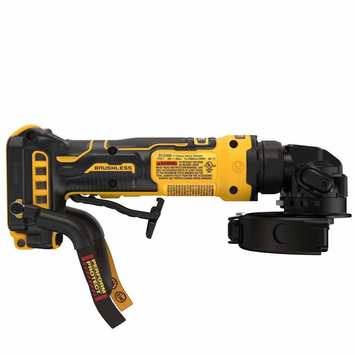DeWalt DCG400BLR ATOMIC 20V MAX* 4 in. Angle Grinder with Lanyard Ready Attachment Point (Tool Only) - 5