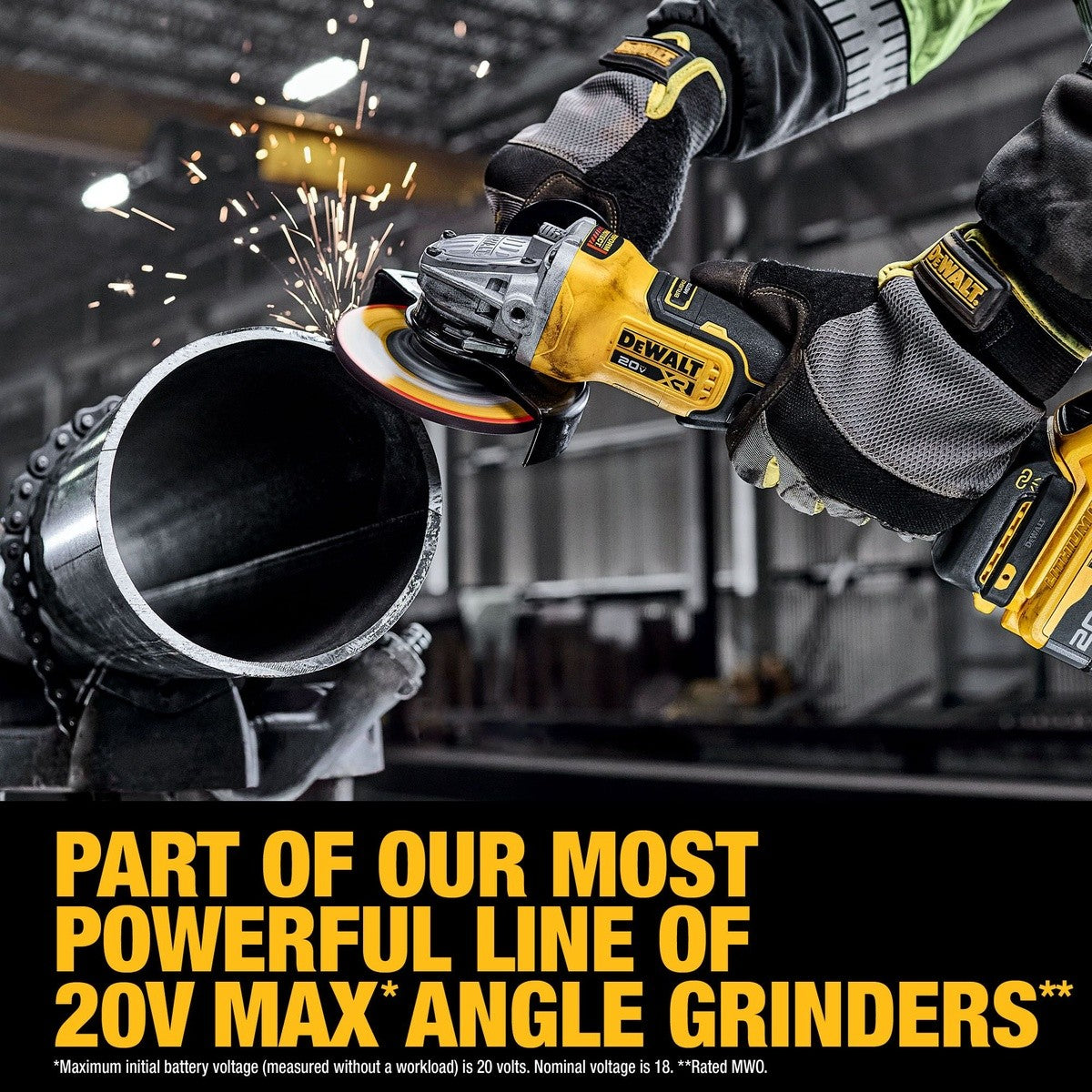 DeWalt DCG410WW1 20V Max* XR Brushless Cordless 4-1/2" - 5" Angle Grinder Kit with XR POWERPACK - 11