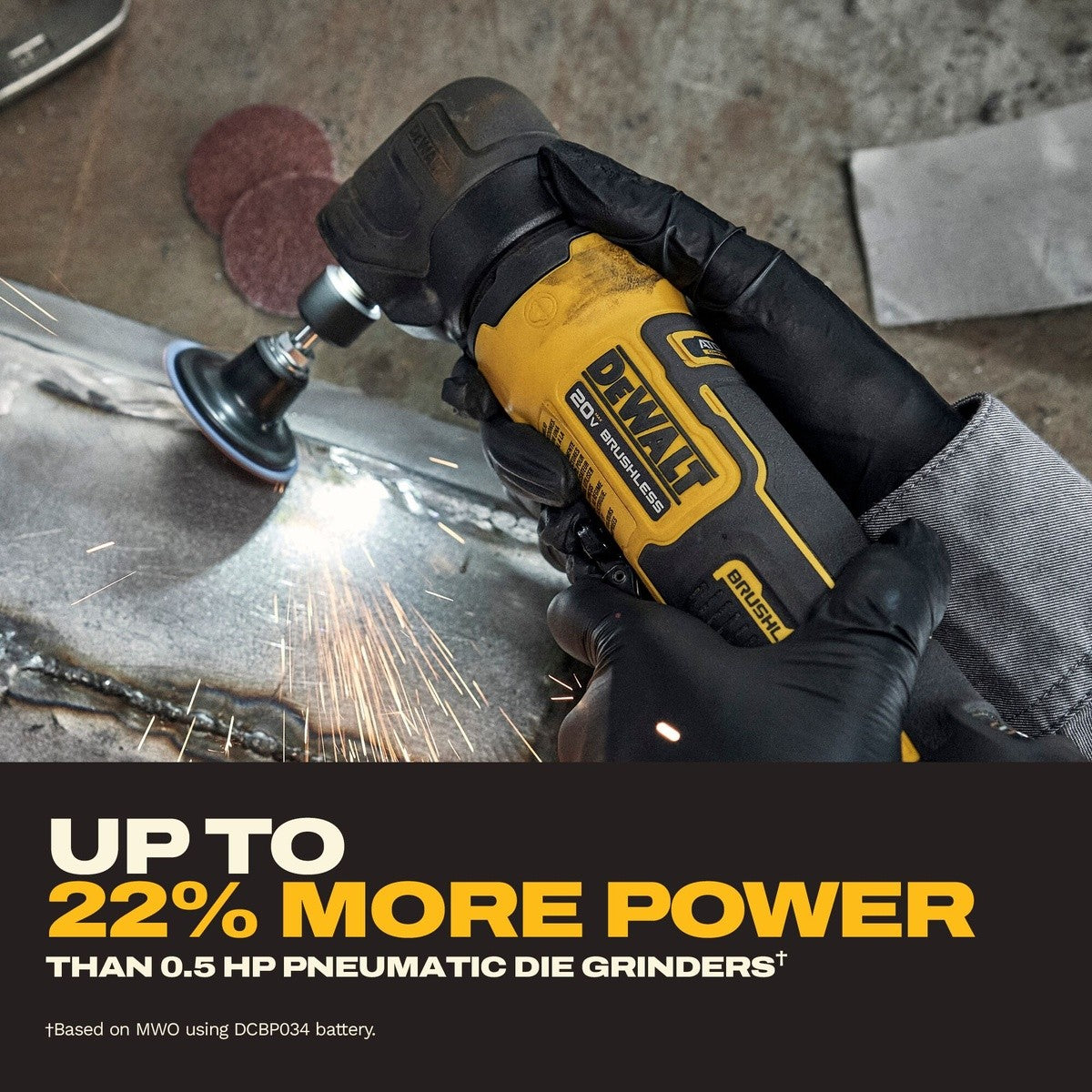 DeWalt DCG422E2 20V MAX* ATOMIC Right Angle Die Grinder Kit with XR POWERSTACK - 10