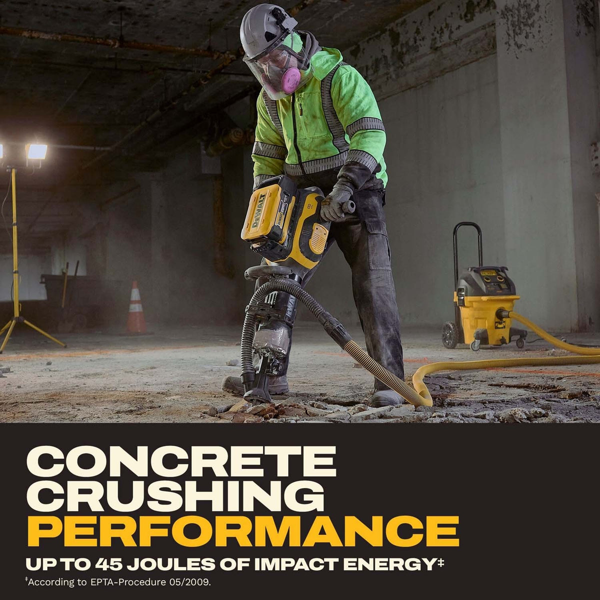 DeWalt DCPS966AG2 POWERSHIFT 1-1/8" Hex Demo Hammer Kit with 2 Batteries and Charger - 14