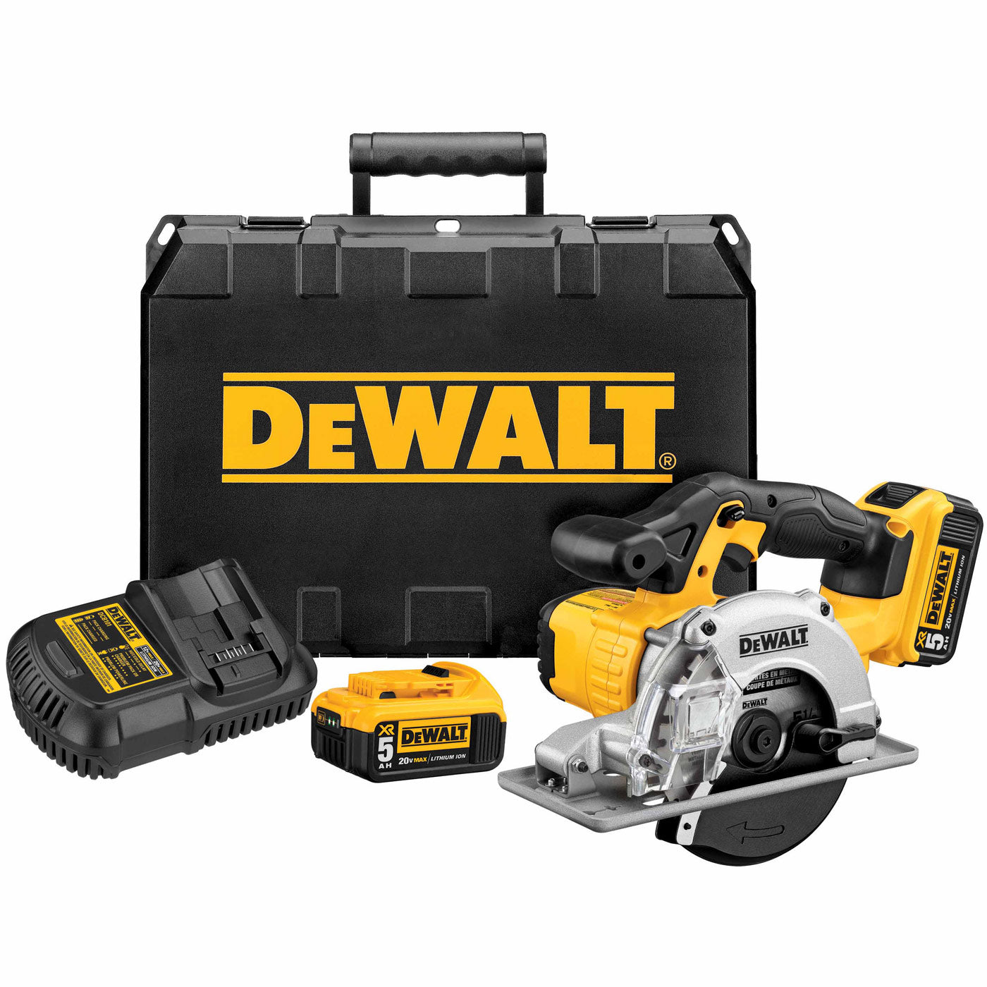 DeWalt DCS373P2 5-1/2" 20V Max* Metal Cutting Circular Saw Kit (5.0 Ah) 20mm Arbor