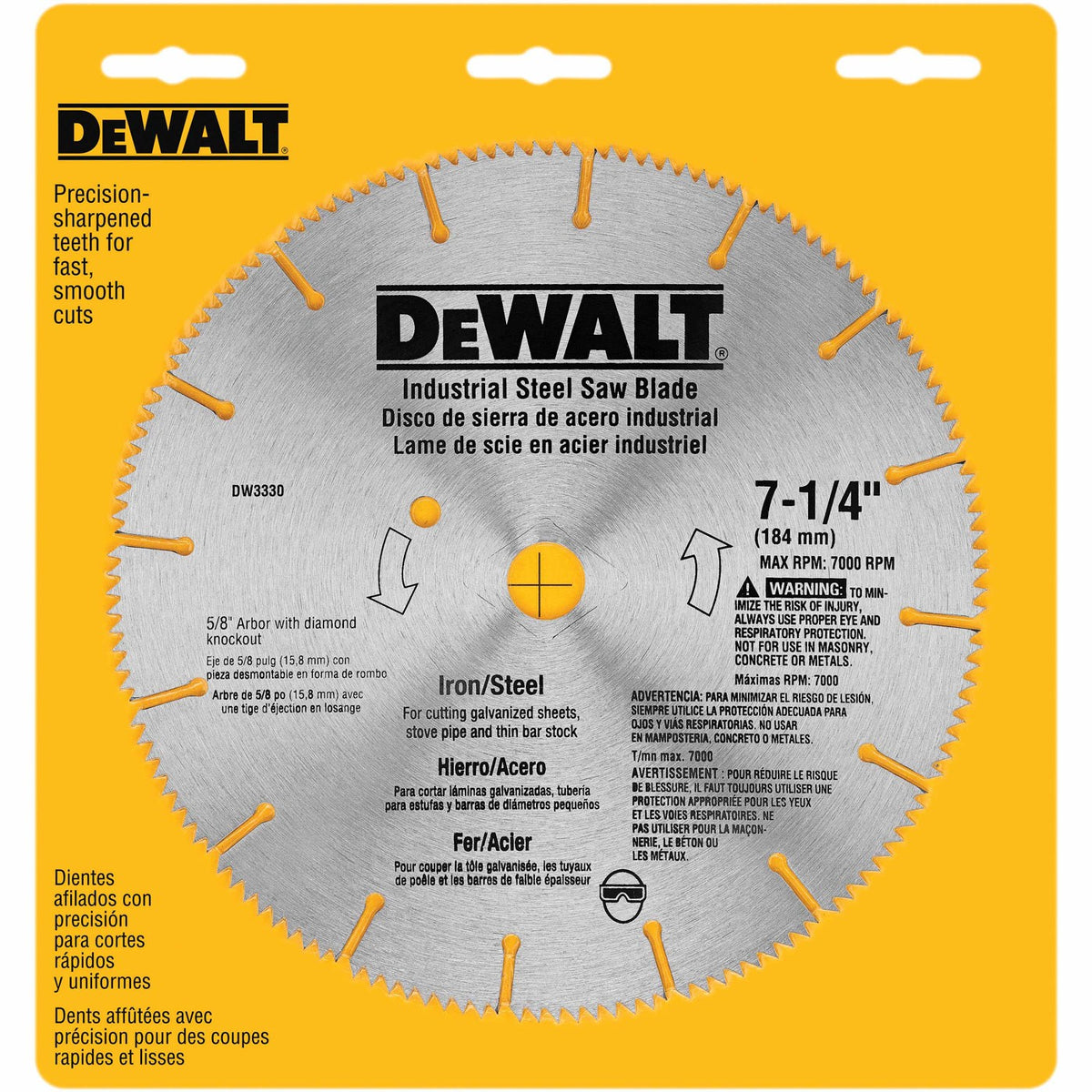 DeWalt DW3330 7-1/4" Iron/Steel Saw Blade - 2