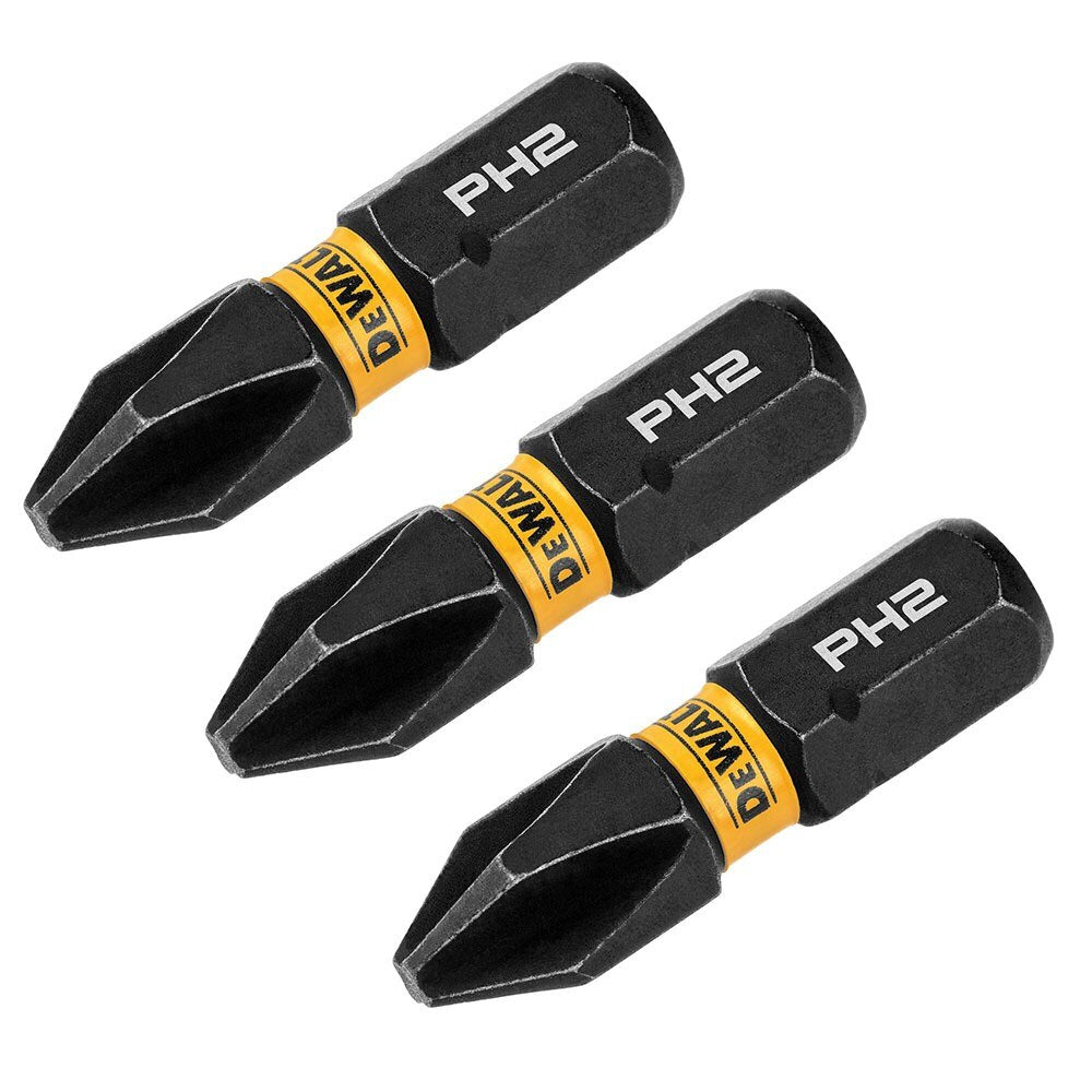 DeWalt DWAF1PH2IR3 PH2 FLEXTORQ 1/4 x 1in Impact Driver Bits, 3-Pack