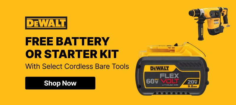 DeWalt - Free Battery or Starter Kit with Select Cordless Bare Tools