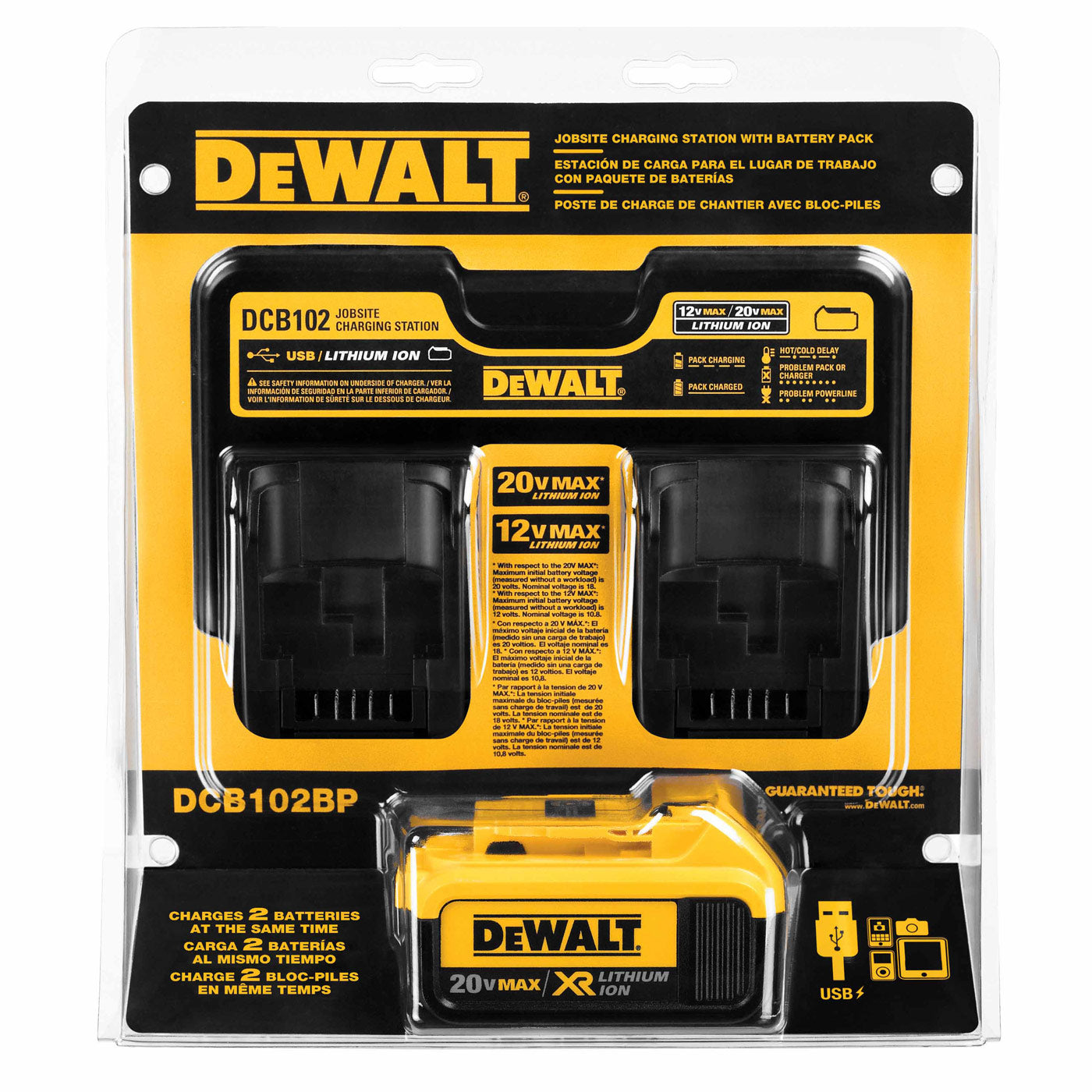 DeWalt DCB205-2CK 20 Volt 5 Amp Starter Kit Battery DCB115 Charger