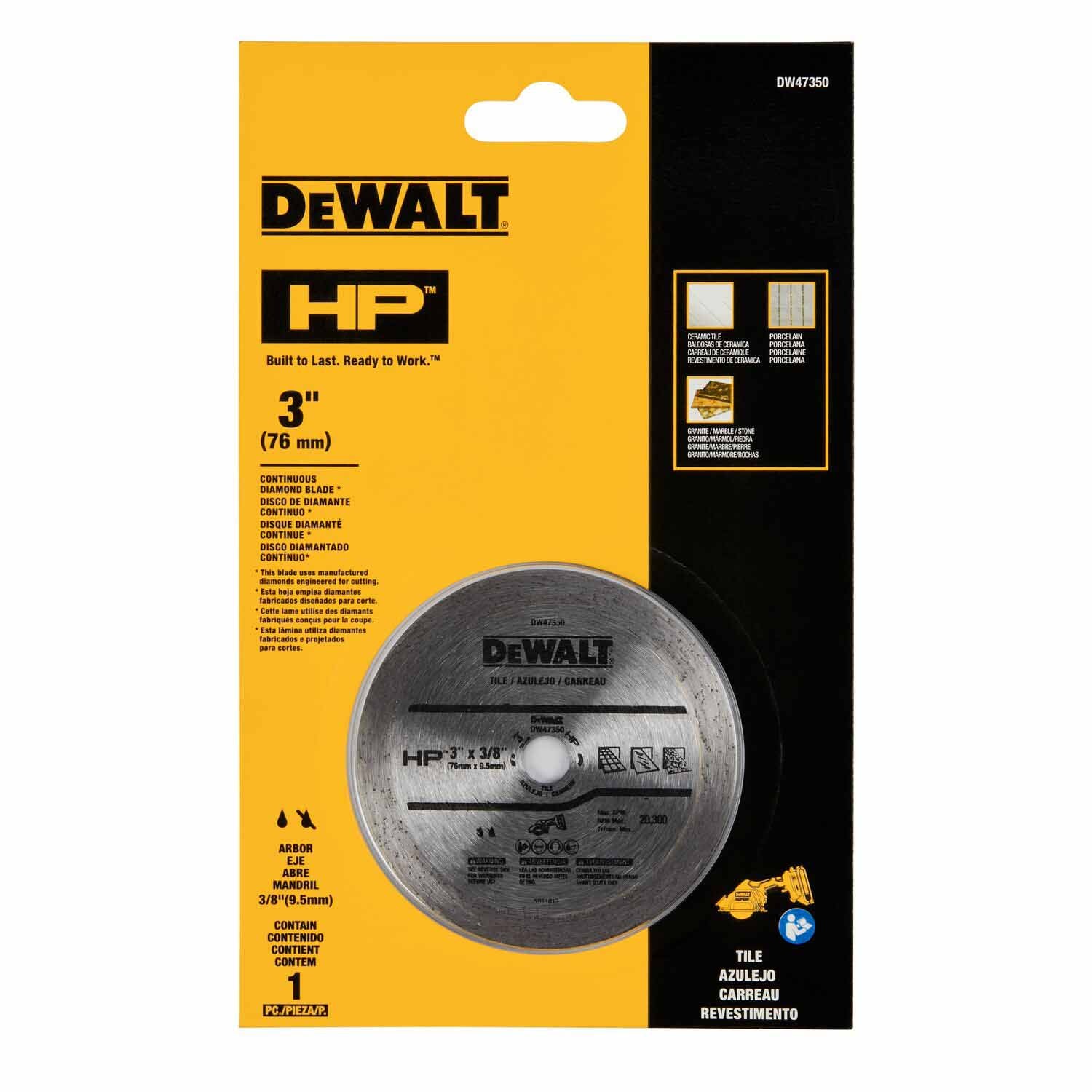 DeWalt DW47350 3" Continuous HP Tile Blade