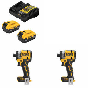 DeWalt DCB205-2C Battery Kit W/ FREE DCF860B Impact Driver, 2 Pack