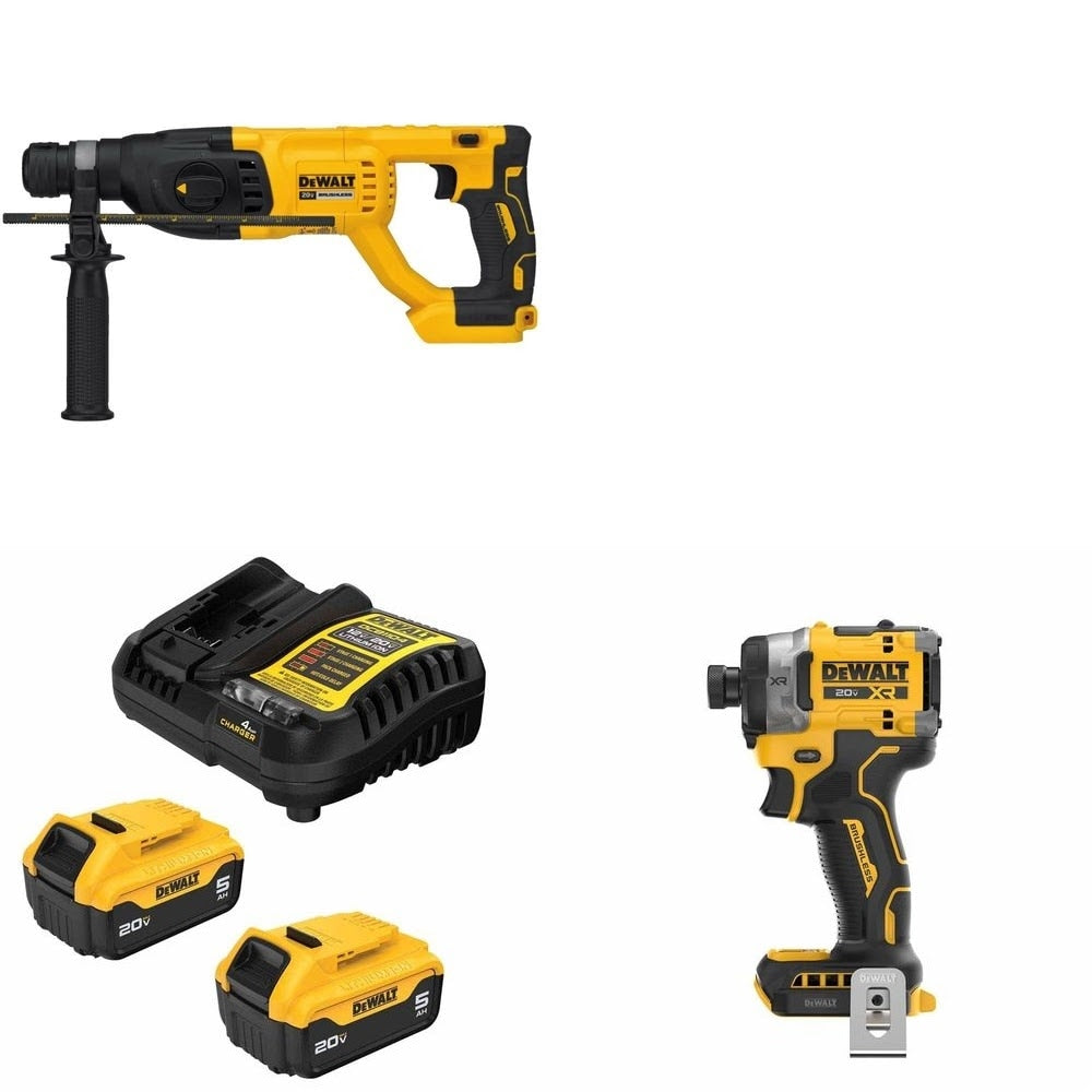 DeWalt DCB205-2C Battery Kit W/ FREE Rotary Hammer and FREE Impact Driver