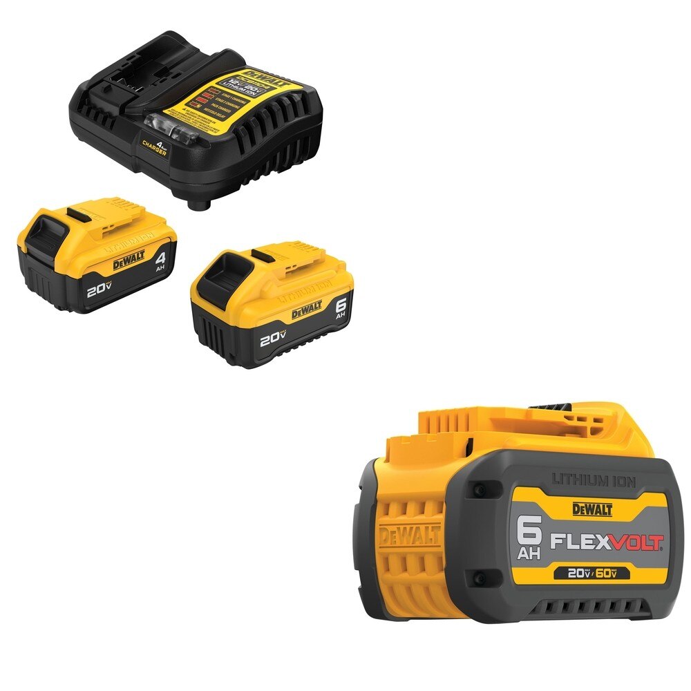 DeWalt DCB246C 20V MAX 6Ah/4Ah Starter Kit W/ DCB606 FLEXVOLT 6Ah Battery