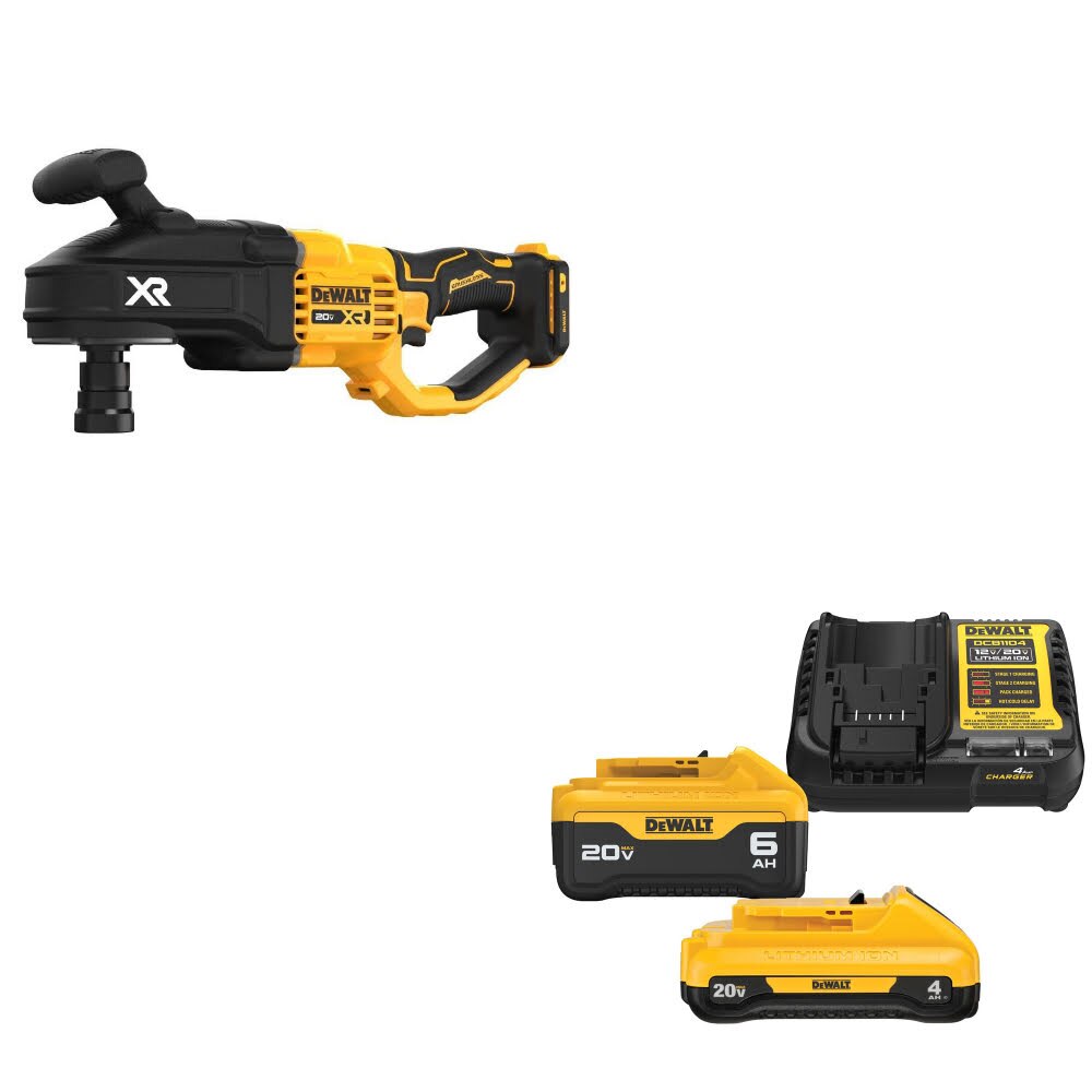 DeWalt DCD443B 20V MAX XR Stud & Joist Drill W/ DCB2460C 20V MAX Starter Kit