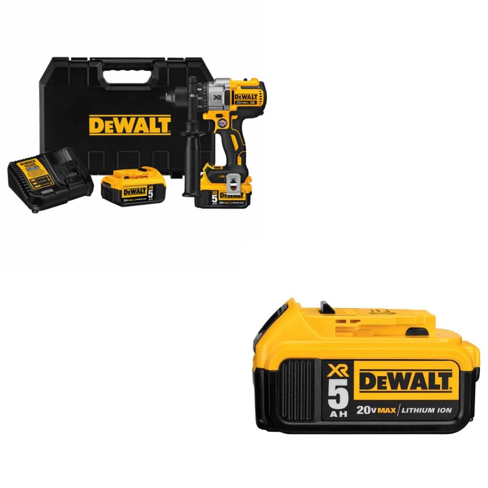 DeWalt DCD991P2 20V MAX XR 3 Speed Drill / Driver Kit with FREE 5.0 Battery