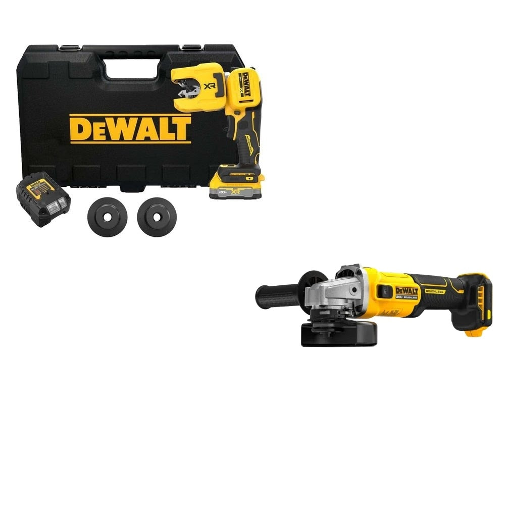 DeWalt DCE154E1 Copper Tubing Cutter Kit W/ FREE DCG407B Grinder