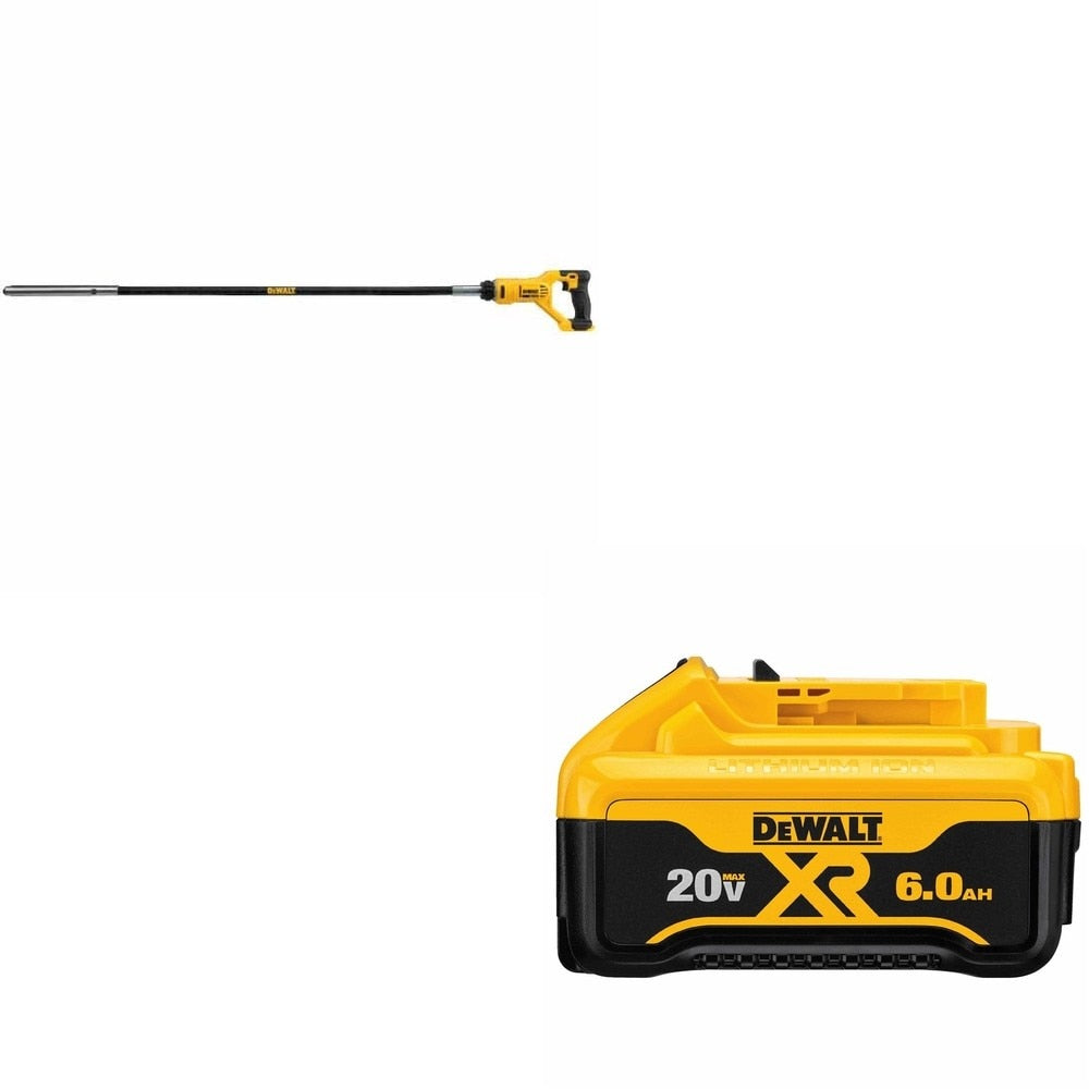 DeWalt DCE531B 20V MAX Concrete Pencil Vibrator W/ DCB206 6.0Ah Battery