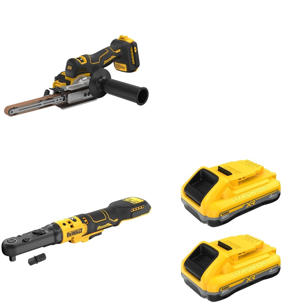 DeWalt DCF510B 20V MAX XR Sealed Head Ratchet W/ DCB2104-2 POWERPACK 4Ah 2-Pack and DCM200B