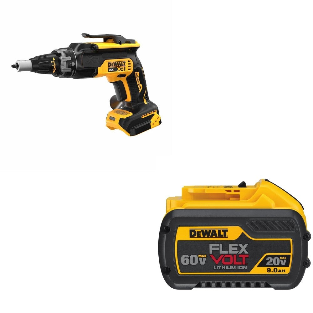 DeWalt DCB609 FLEXVOLT 20V/60V MAX 9.0Ah Battery W/ DCF630B Drywall Screwgun