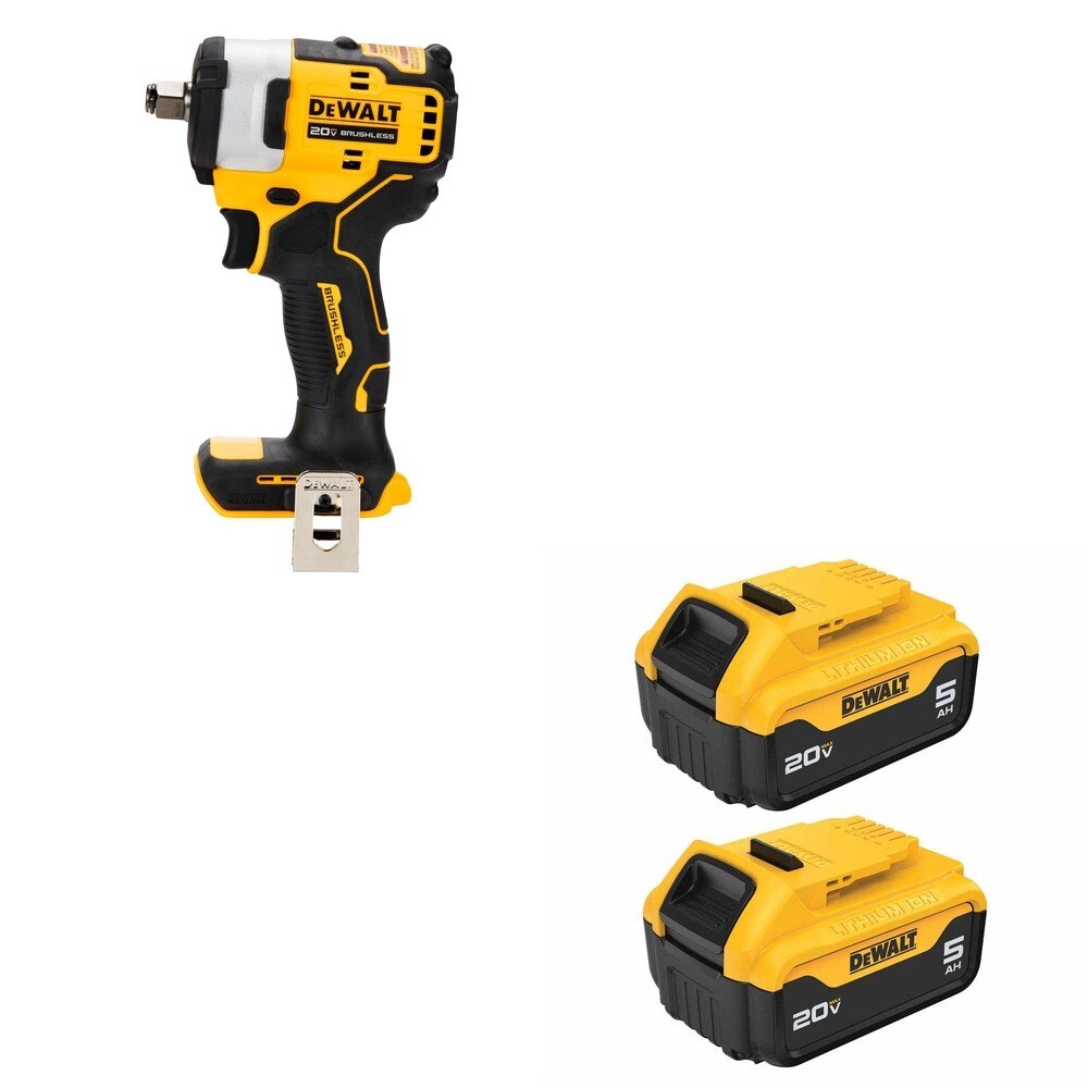 DeWalt DCF911B 20V MAX 1/2 in. Impact Wrench W/ DCB205-2 5.0Ah Battery 2-Pack