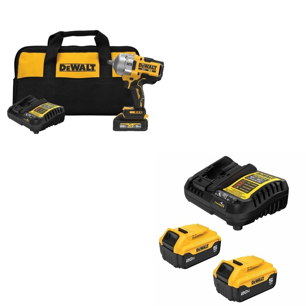 DeWalt DCF961GH1 High Torque Wrench Kit W/ DCB205-2C 5.0Ah Starter Kit