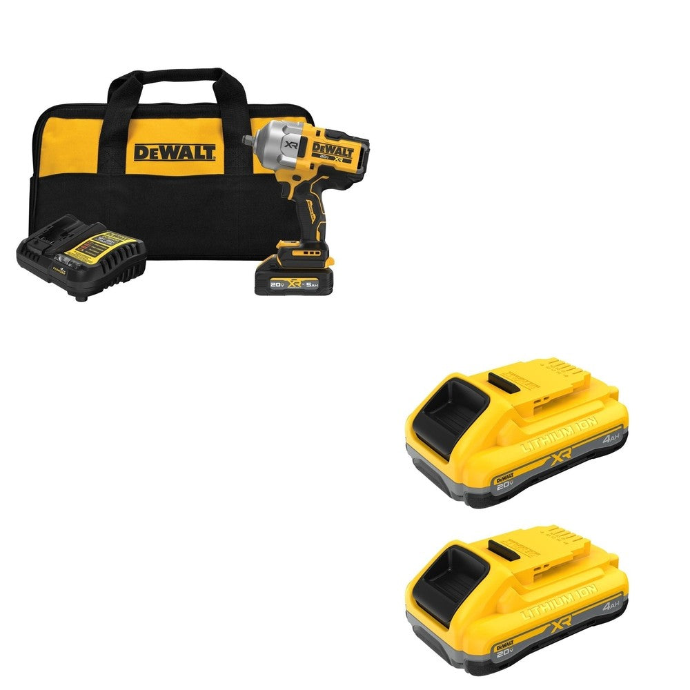 DeWalt DCF961GH1 High Torque Wrench Kit W/ DCB2104-2 POWERPACK 4Ah 2-Pack