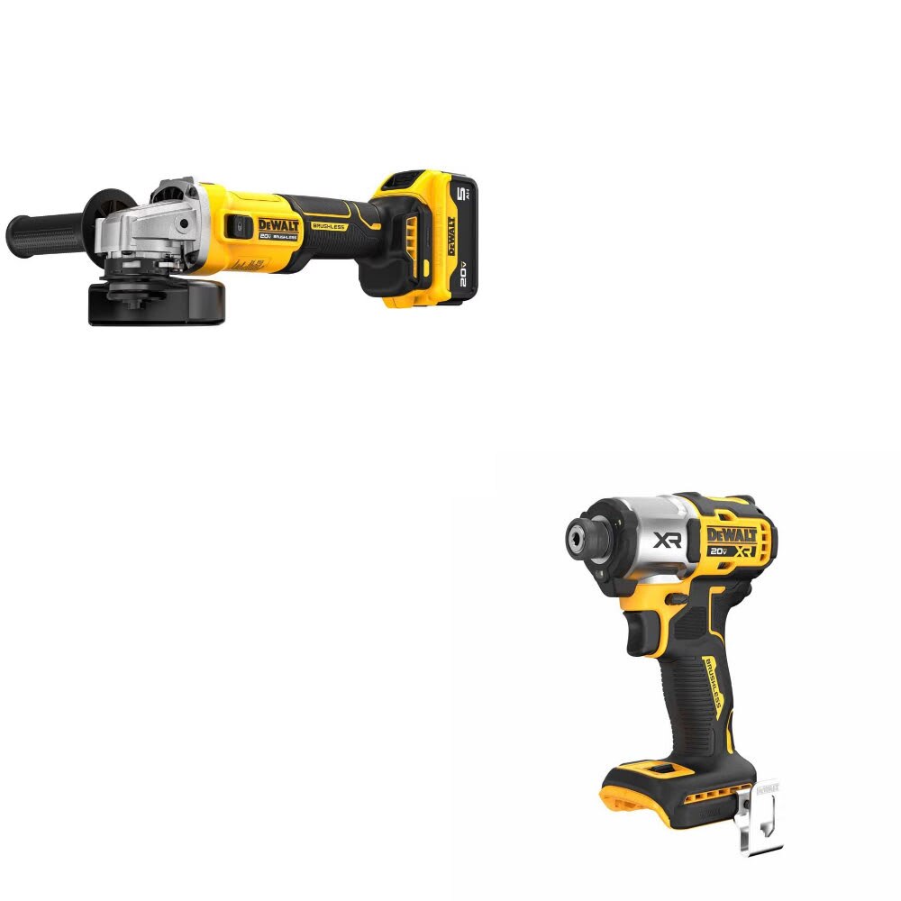 DeWalt DCG407P1 Grinder Kit W/ FREE DCF845B Impact Driver