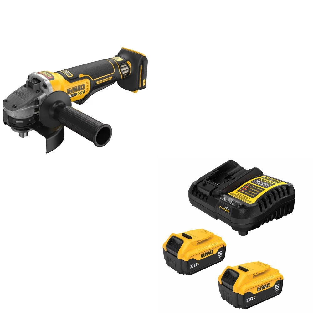DeWalt DCG410B Angle Grinder Kit W/ FREE DCB205-2C 5Ah Battery Kit