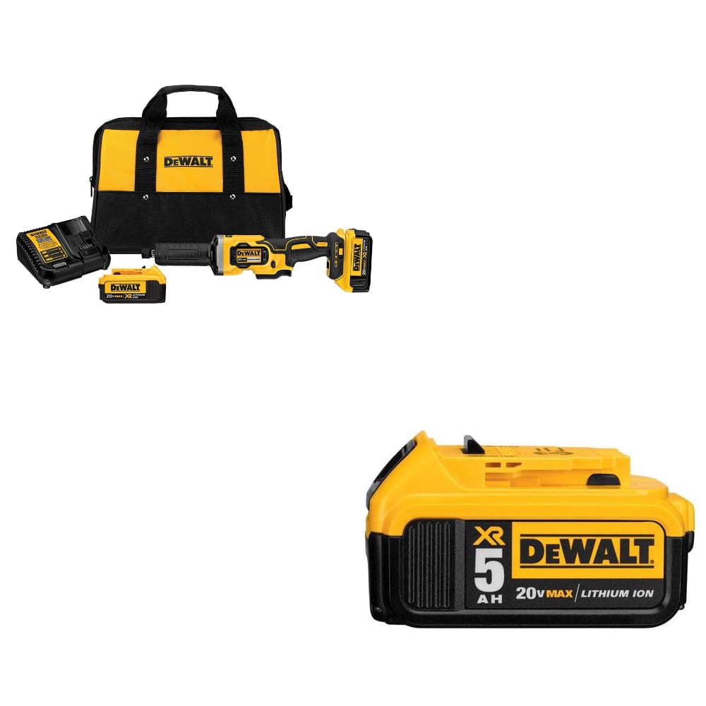 DeWalt DCG426M2 20V Max Die Grinder Kit W/ FREE DCB205 20V MAX XR Battery Pack