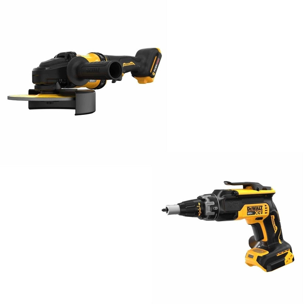 DeWalt DCG440B 60V MAX 7 in. Grinder W/ DCF630B Drywall Screwgun
