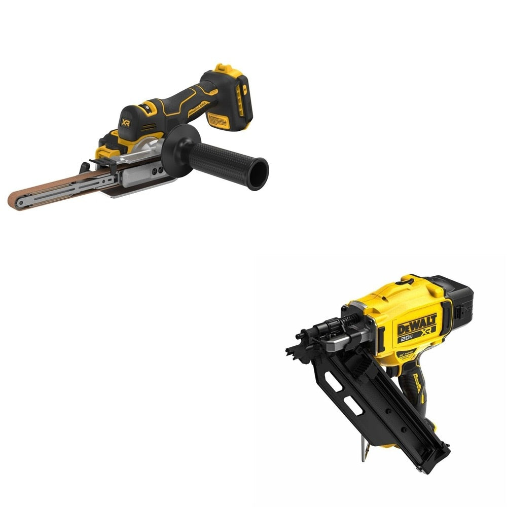 DeWalt DCN930B 20V MAX XR 30-Degree Framing Nailer W/ DCM200B Bandfile Sander