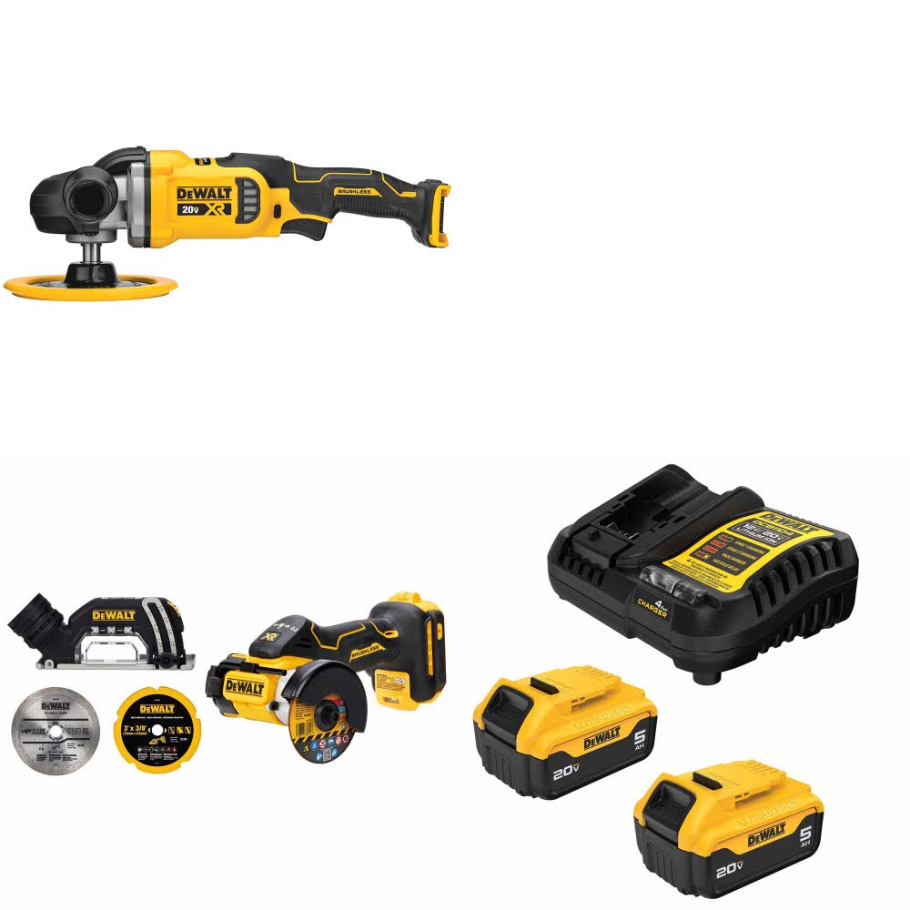 DeWalt DCM849B 20V MAX Kit W/ DCS438B Cut-Off Tool and FREE DCB205-2C Battery Kit