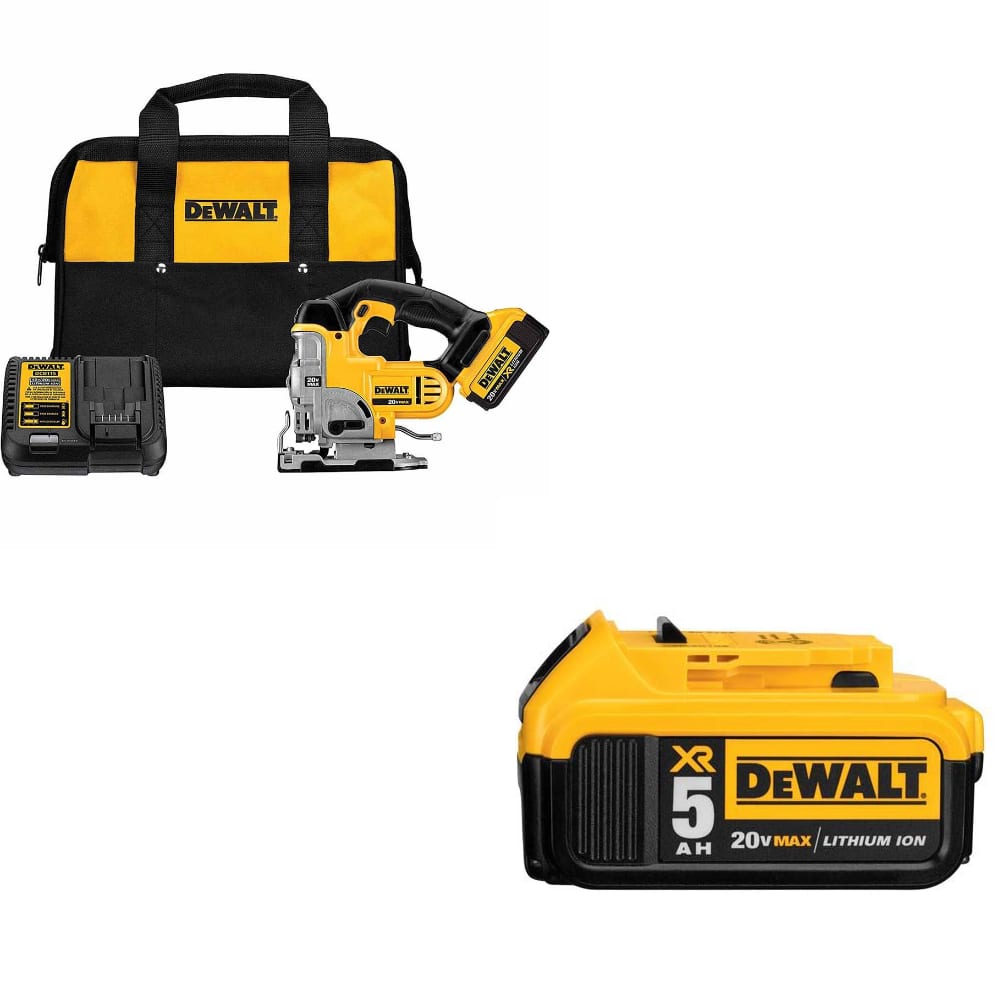 Dewalt DCS331M1 20V MAX Jig Saw Kit W/ FREE DCB205 20V MAX XR 5Ah Battery Pack