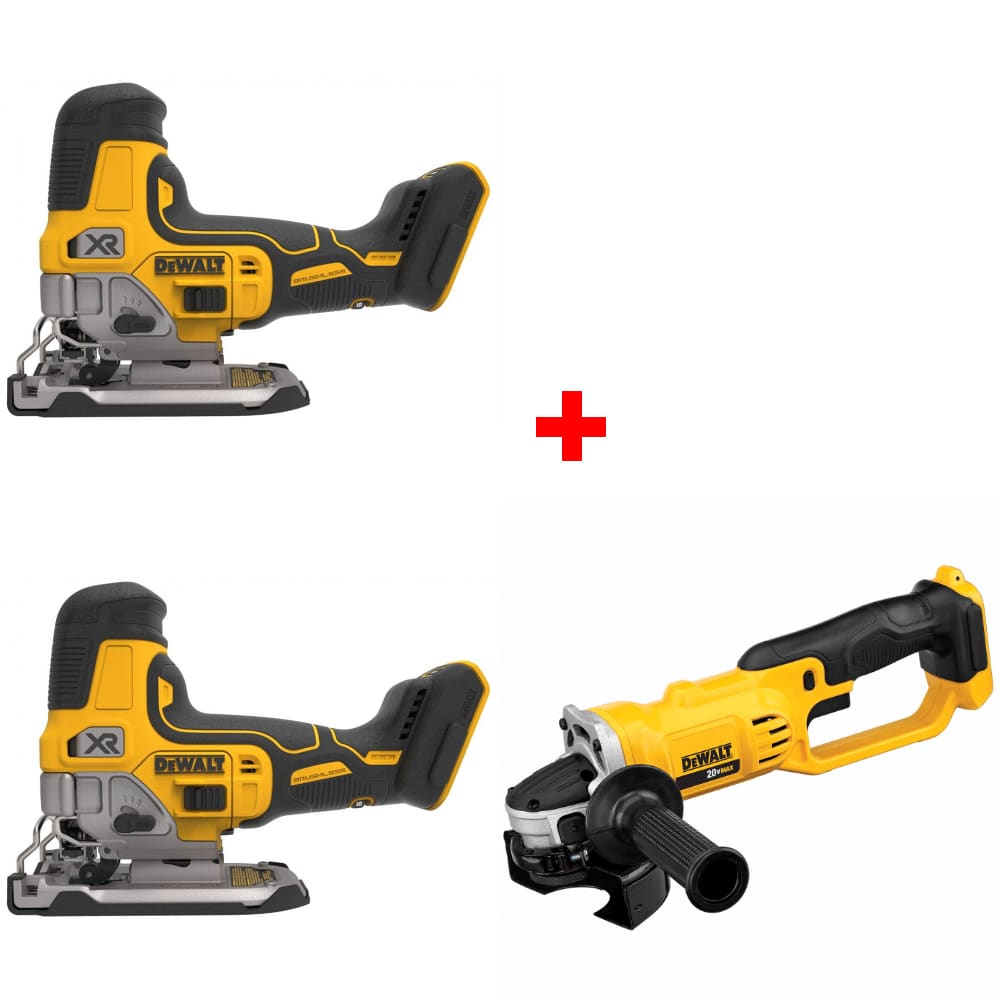 DeWalt DCS335B 20V Jig Saw 2-Pack w/ FREE DCG412B 20V 4 1/2" Cut-Off Tool