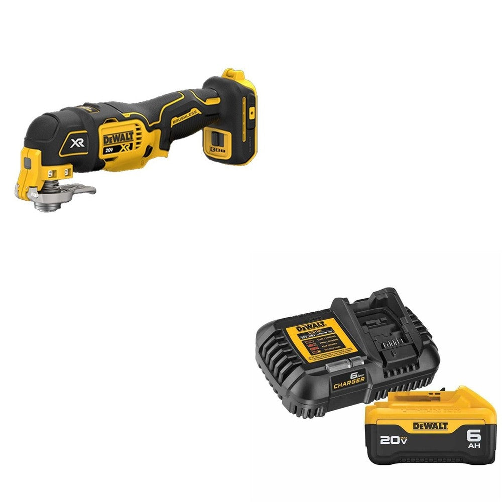 DeWalt DCS356B 20V MAX XR 3-Speed Oscillating Multi-Tool W/ DCB206C 6.0Ah Battery Kit