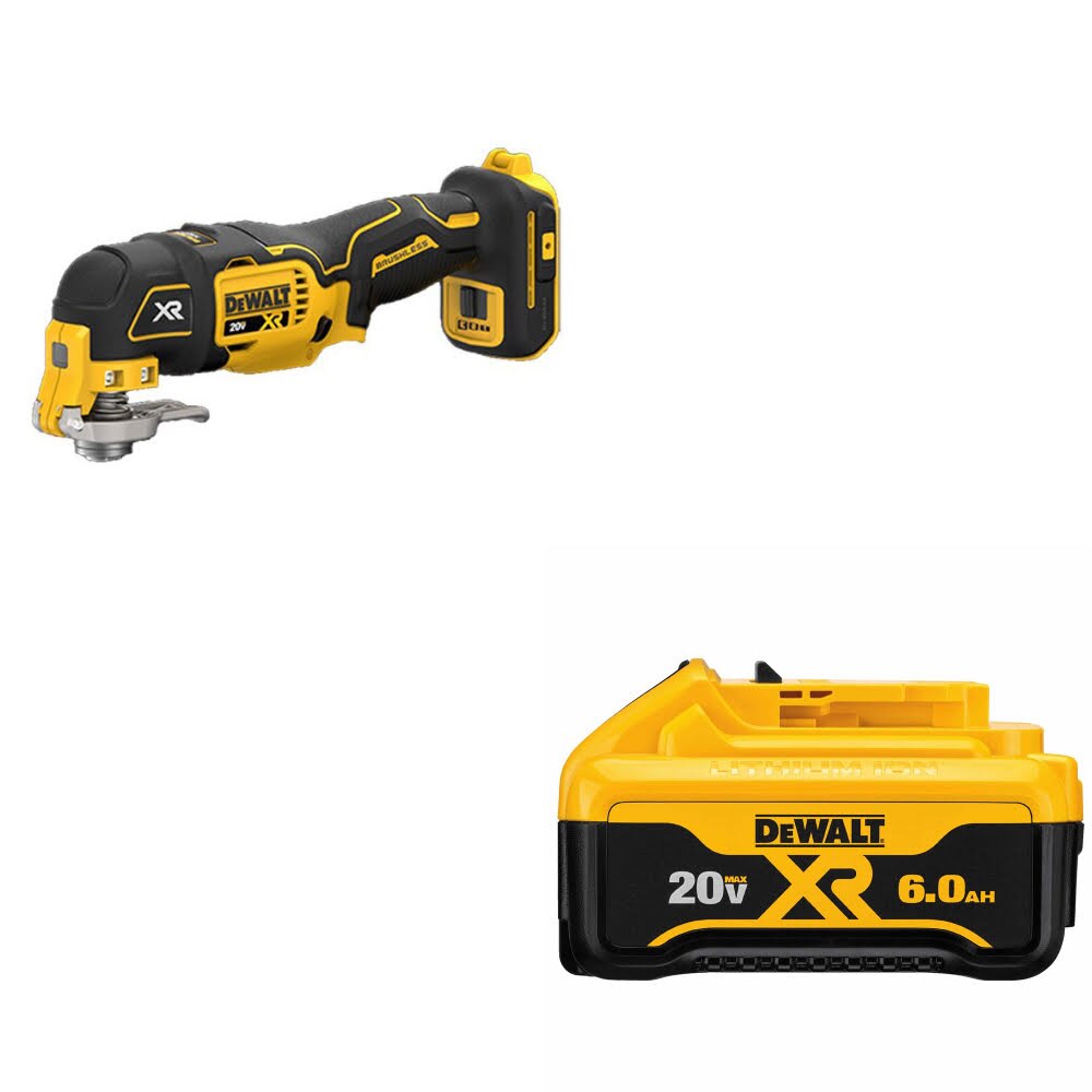 DeWalt DCS356B 20V MAX XR Multi-Tool W/ DCB206 20V MAX 6.0Ah Battery Pack